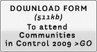 Download program to register for Communities in Control 2009